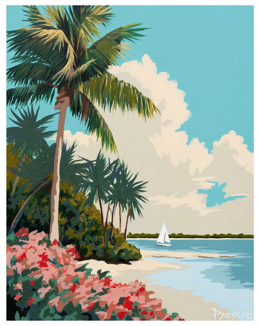 "Secret Spot" Signed Print, Acrylic Painting